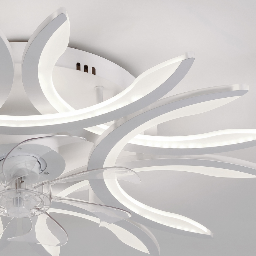 Brilagi - Stropni ventilator s prigušivom LED rasvjetom LED/70W/230V 3000-6500K Ø 76 cm bijela + daljinski upravljač