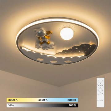 Brilagi - prigušivo LED dječje stropno svjetlo ASTRO LED/68W/230V 3000-6000K promjera 49 cm + daljinski upravljač