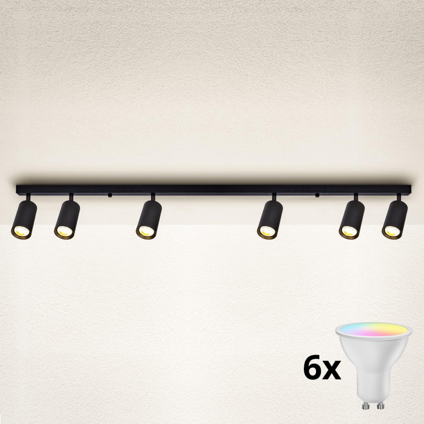 Brilagi - prigušivo LED RGBW spot svjetlo SELE 6xGU10/6,5W/230V 2700-6500K crno