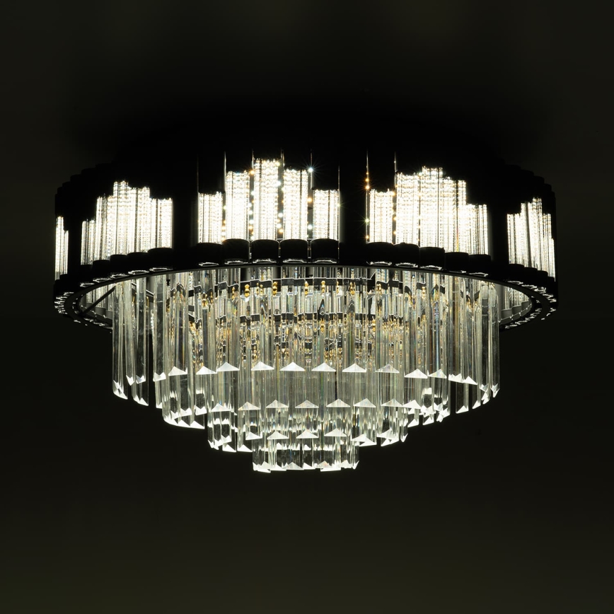 BRILAGI - LED stropna svjetiljka CROWN, prigušiva, LED/41W/230V 3000-6000K, promjer 48 cm, crna + daljinski upravljač