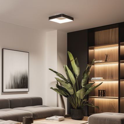 Brilagi - LED stropna svjetiljka s prigušivanjem FALCON II LED/80W/230V 3000-6500K 40x40 cm crna + daljinski upravljač