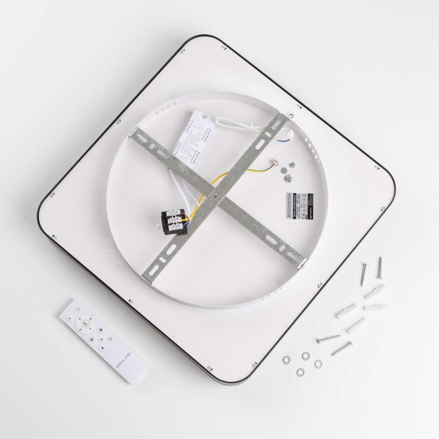 Brilagi - LED stropna svjetiljka s prigušivanjem FALCON II LED/80W/230V 3000-6500K 40x40 cm crna + daljinski upravljač