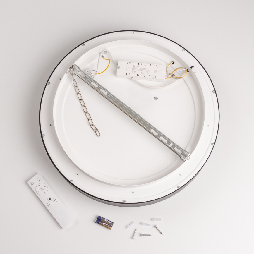 Brilagi - Prigušivo LED stropno svjetlo FALCON LED/80W/230V 3000-6500K Ø 60 cm crno + daljinski upravljač