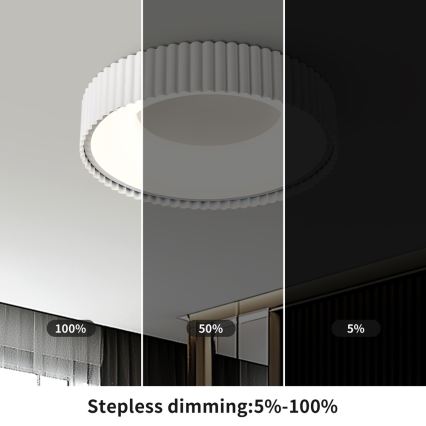Brilagi - LED stropno svjetlo s prigušivanjem FALCON MODERN LED/30W/230V 3000-6000K 40 cm bijela + daljinski upravljač