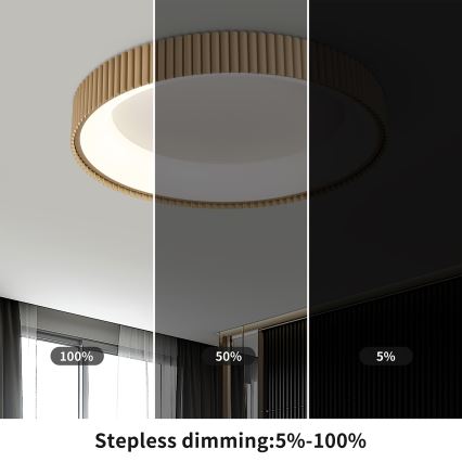 Brilagi - LED prigušivo stropno svjetlo FALCON MODERN LED/54W/230V 3000-6500K 60 cm bež + daljinski upravljač