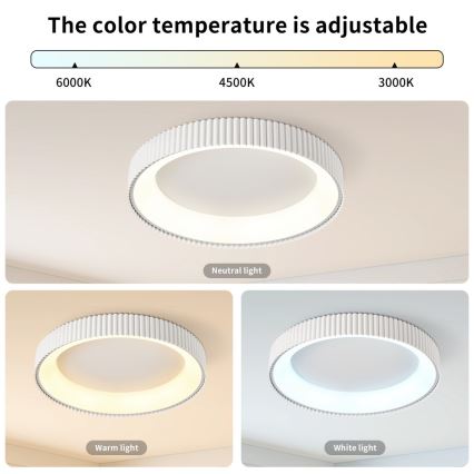 Brilagi - LED prigušivo stropno svjetlo FALCON MODERN LED/54W/230V 3000-6000K 60 cm bijelo + daljinski upravljač