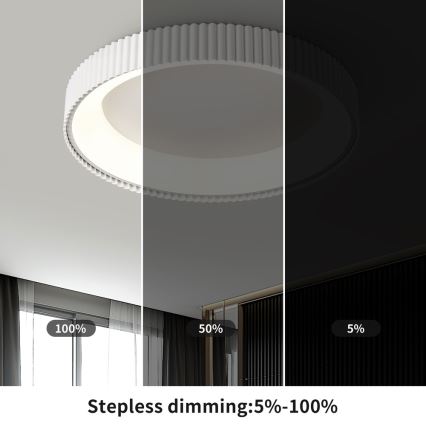 Brilagi - LED prigušivo stropno svjetlo FALCON MODERN LED/54W/230V 3000-6000K 60 cm bijelo + daljinski upravljač