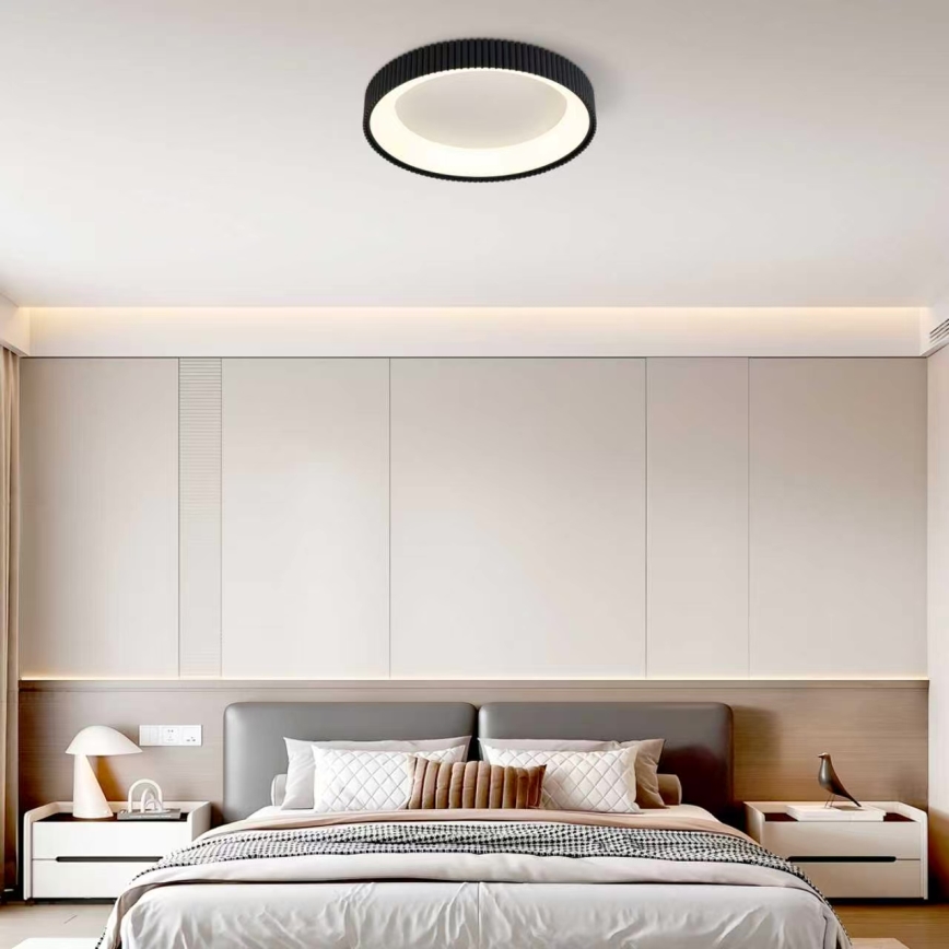 Brilagi - LED prigušivo stropno svjetlo FALCON MODERN LED/54W/230V 3000-6500K Ø 60 cm crno + daljinski upravljač