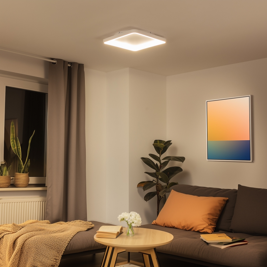 Brilagi - LED stropna svjetiljka FALCON SLIM s mogućnošću prigušivanja LED/50W/230V 3000-6500K 50x50 cm bijela + daljinski upravljač