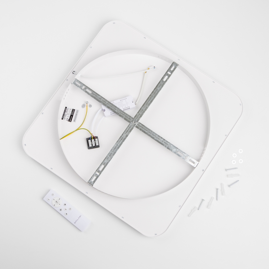 Brilagi - LED stropna svjetiljka FALCON SLIM s mogućnošću prigušivanja LED/50W/230V 3000-6500K 50x50 cm bijela + daljinski upravljač