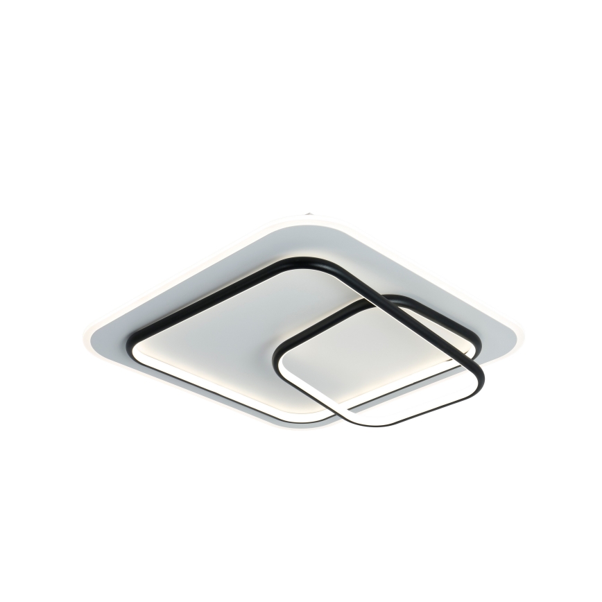 Brilagi - LED prigušiva stropna svjetiljka IRIS LED/81W/230V 3000-6000K 50x50 cm bijela/crna + daljinski upravljač