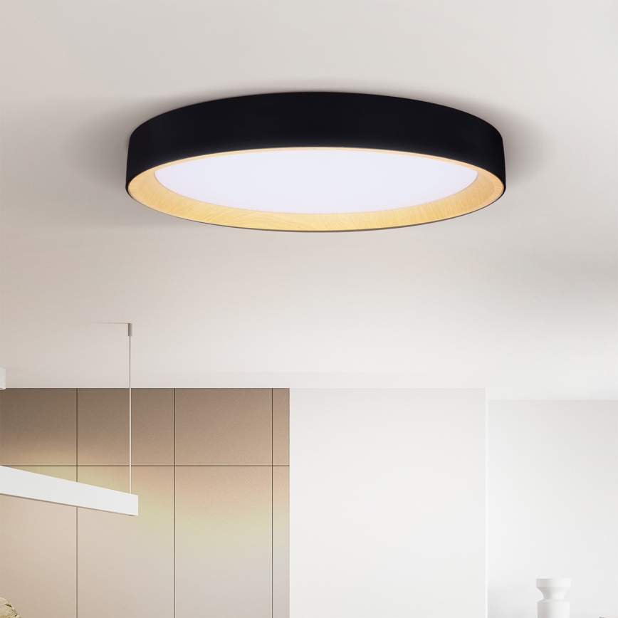 Brilagi - LED stropno svjetlo s prigušivanjem LARIOS LED/72W/230V 3000-6500K crno, promjer 59 cm + daljinski upravljač