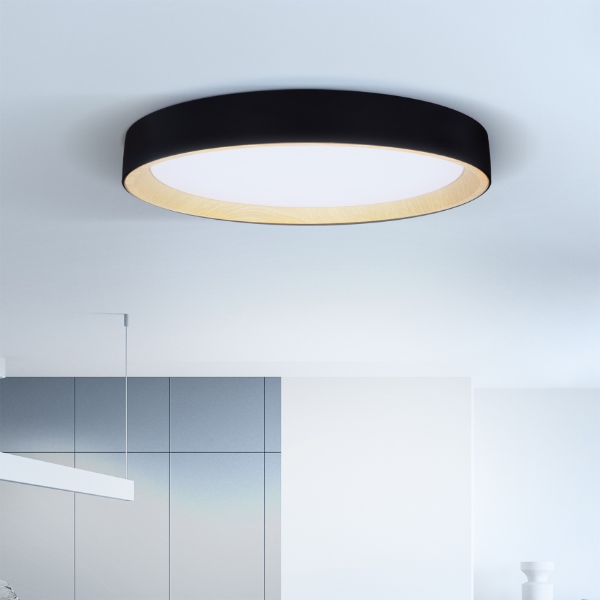 Brilagi - LED stropno svjetlo s prigušivanjem LARIOS LED/72W/230V 3000-6500K crno, promjer 59 cm + daljinski upravljač