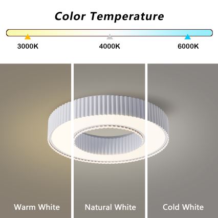 Brilagi - LED Prigušivo stropno svjetlo LUMIX LED/48W/230V 3000-6000K bijela promjer 50 cm + daljinski upravljač