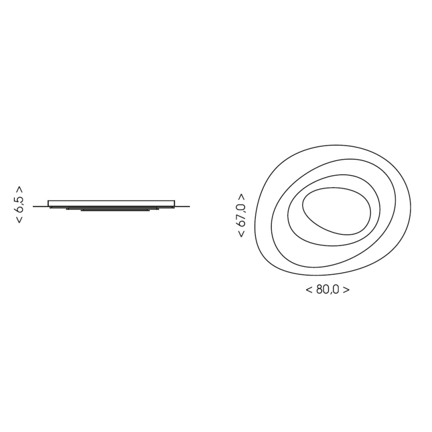 Brilagi - MODERN MAXI LED stropna svjetiljka s mogućnošću prigušivanja LED/87W/230V 3000-6000K 67x80 cm + daljinski upravljač