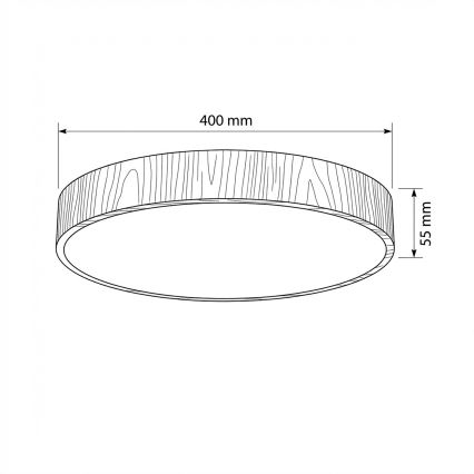 Brilagi - LED prigušivo stropno svjetlo POOL LED/50W/230V 3000-6000K promjer 40 cm drveni dekor + daljinski upravljač