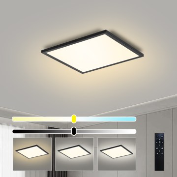 Brilagi - Prigušivo LED stropno svjetlo SLIMFRAME LED/25W/230V 30x30 cm 3000-6000K crno + daljinski upravljač