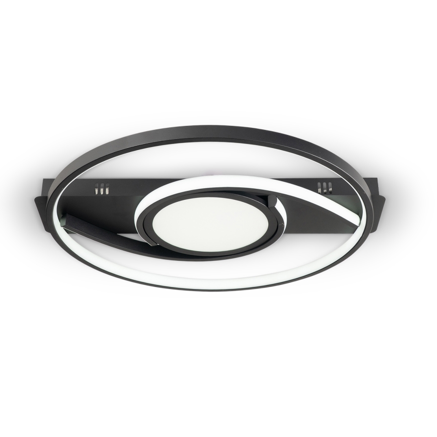 BRILAGI - LED prigušivo stropno svjetlo TWIRL LED/38W/230V 3000-6000K crno + daljinski upravljač