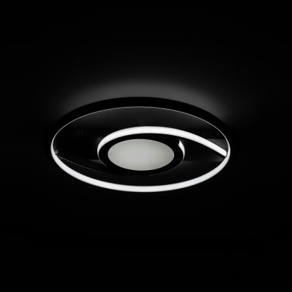 BRILAGI - LED prigušivo stropno svjetlo TWIRL LED/38W/230V 3000-6000K crno + daljinski upravljač