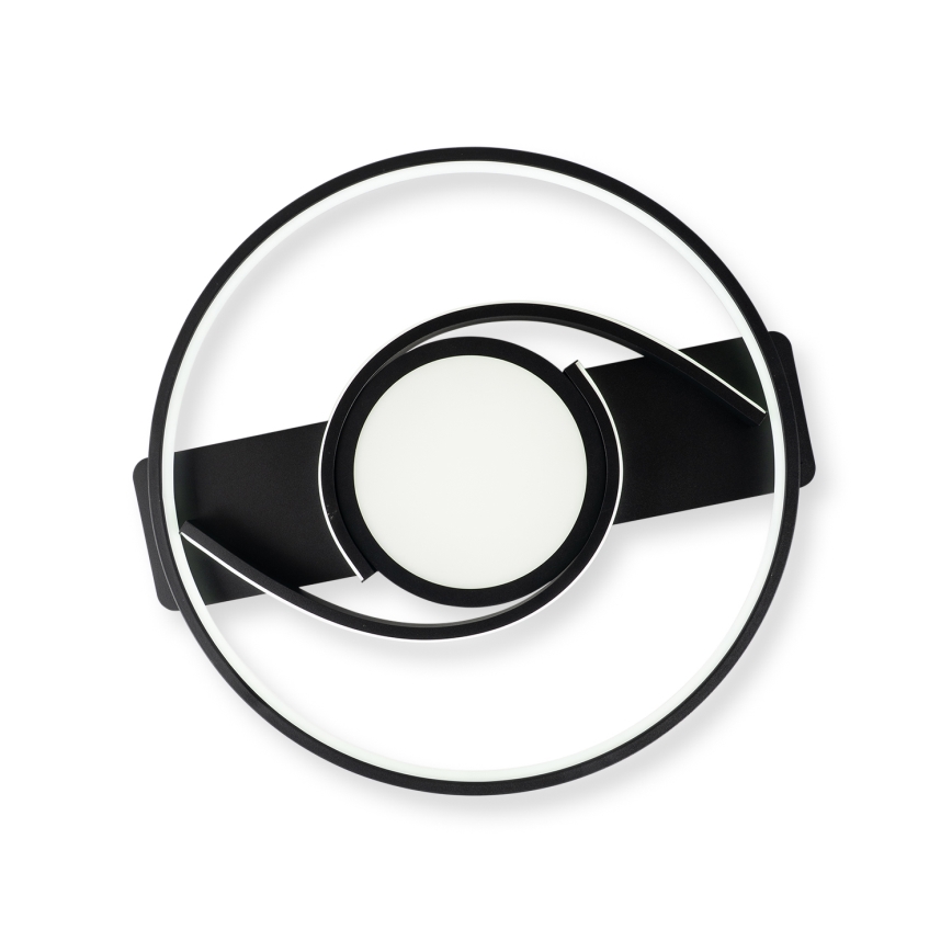 BRILAGI - LED prigušivo stropno svjetlo TWIRL LED/38W/230V 3000-6000K crno + daljinski upravljač