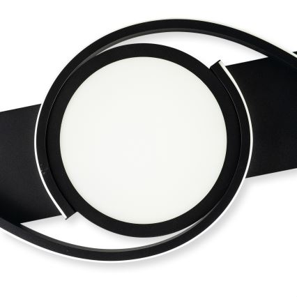 BRILAGI - LED prigušivo stropno svjetlo TWIRL LED/38W/230V 3000-6000K crno + daljinski upravljač