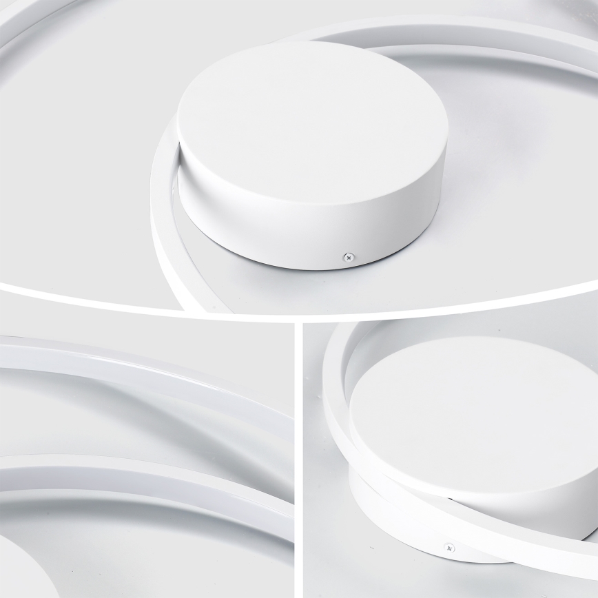 Brilagi - Prigušivo LED stropno svjetlo TWISTER LED/48W/230V 3000-6000K Ø 50 cm bijela + daljinski upravljač