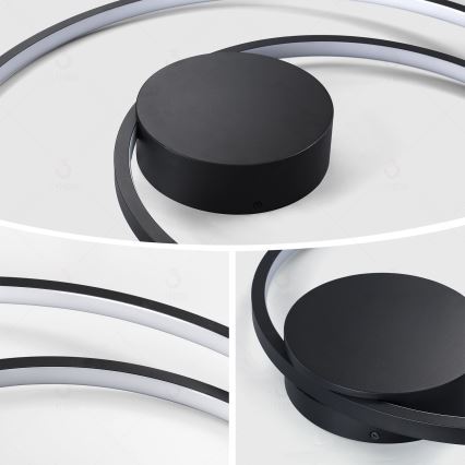 Brilagi - prigušivo stropno LED svjetlo TWISTER LED/75W/230V 3000-6000K promjer 70 cm crno + daljinski upravljač