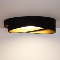 BRILAGI - Prigušivo LED stropno svjetlo VELVET TWIST LED/36W/230V 3000-6000K Ø 65 cm Wi-Fi Tuya Beacon crna/zlatna + daljinski upravljač