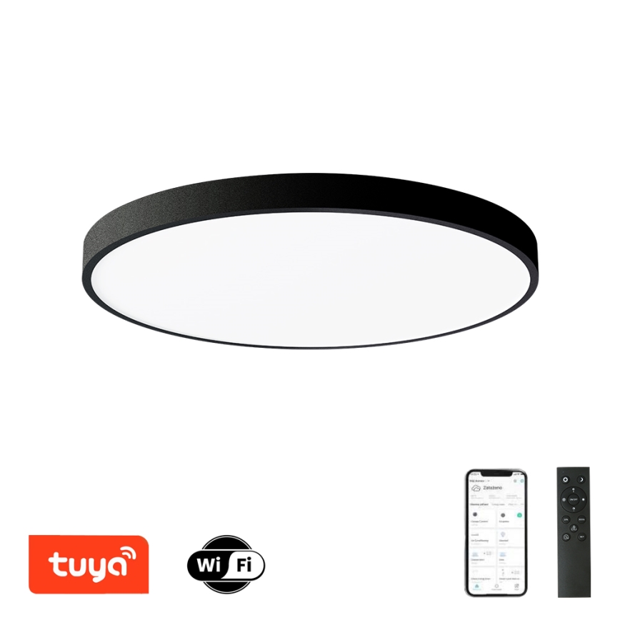 Brilagi - LED stropno svjetlo s prigušivanjem POOL SMART LED/100W/230V 3000-6000K promjer 80 cm Wi-Fi Tuya crna + daljinski upravljač