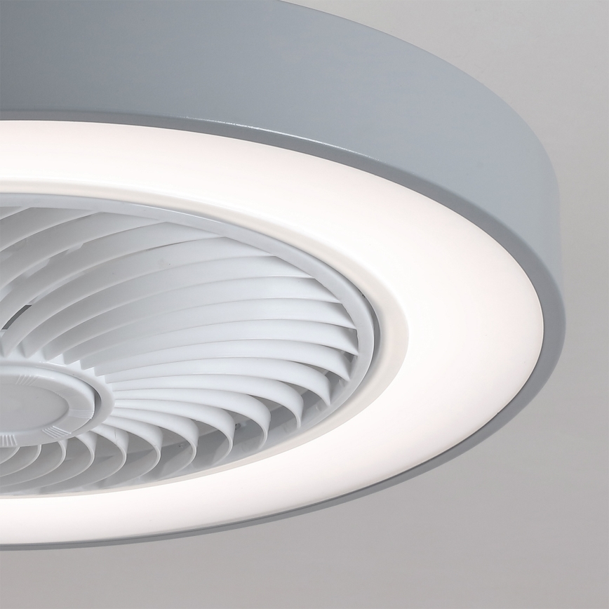Brilagi - LED stropna svjetiljka s ventilatorom s mogućnošću prigušivanja LED/38W/230V 3000-6500K 3000-6500K pr. 50 cm siva + daljinski upravljač