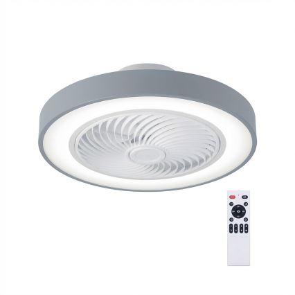 Brilagi - LED stropna svjetiljka s ventilatorom s mogućnošću prigušivanja LED/38W/230V 3000-6500K 3000-6500K pr. 50 cm siva + daljinski upravljač
