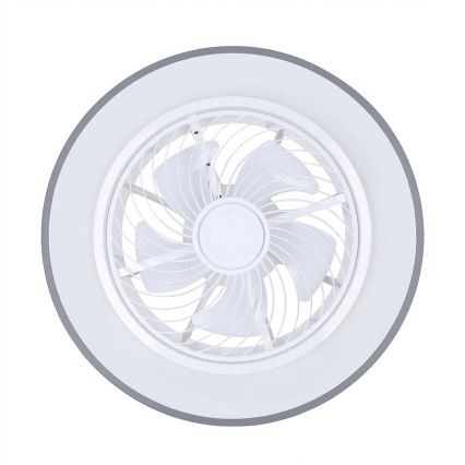 Brilagi - LED stropna svjetiljka s ventilatorom s mogućnošću prigušivanja LED/38W/230V 3000-6500K 3000-6500K pr. 50 cm siva + daljinski upravljač