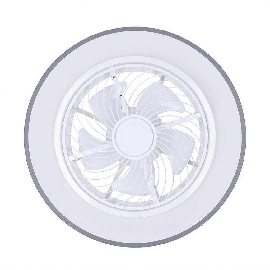 Brilagi - LED stropna svjetiljka s ventilatorom s mogućnošću prigušivanja LED/38W/230V 3000-6500K 3000-6500K pr. 50 cm siva + daljinski upravljač