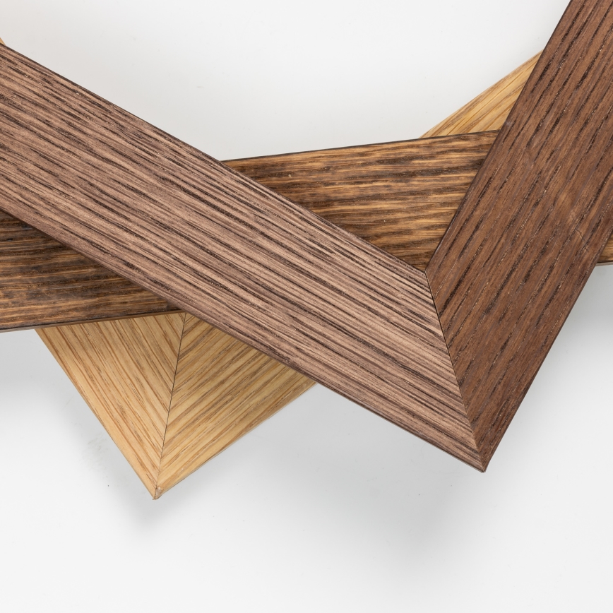 Brilagi - LED prigušiva stropna svjetiljka SLIMFRAME WOOD LED/58W/230V 64x64 cm 3000-6000K tamno smeđa + daljinski upravljač