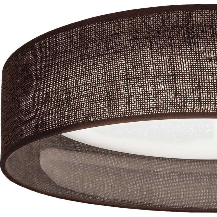 Brilagi - LED prigušiva stropna svjetiljka VELVET SMARTIX STARS LED/24W/230V 3000-6000K promjer 45 cm smeđa Wi-Fi Tuya Beacon + daljinski upravljač