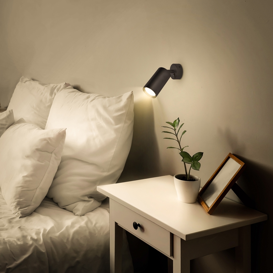 Brilagi - LED zidna spot svjetiljka SELE s mogućnošću prigušivanja 1xGU10/6,5W/230V 2700-6500K crna