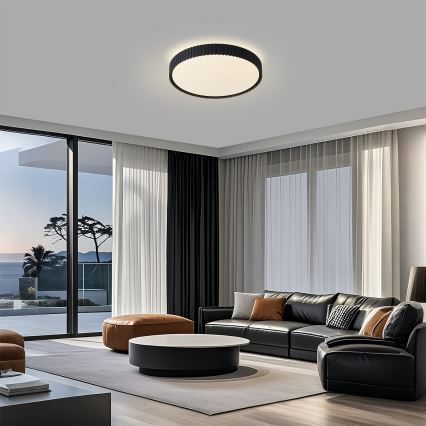Brilagi - LED stropno svjetlo ORINO, s mogućnošću prigušivanja, LED/54W/230V 3000-6000K, crno, promjer 43 cm + daljinski upravljač