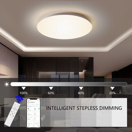 Brilagi - SMART LED prigušivo stropno svjetlo, 36W, 230V, Ø 48 cm, 2700–6500K, Tuya Wi‑Fi + daljinski upravljač