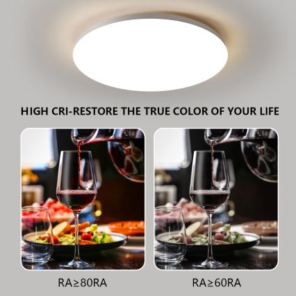 Brilagi - SMART LED prigušivo stropno svjetlo, 36W, 230V, Ø 48 cm, 2700–6500K, Tuya Wi‑Fi + daljinski upravljač