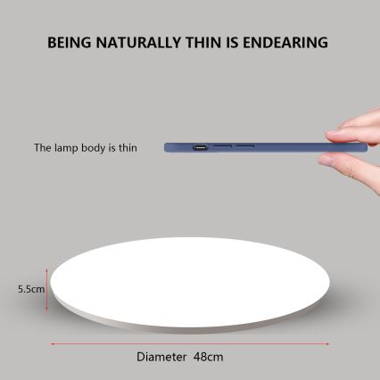 Brilagi - SMART LED prigušivo stropno svjetlo, 36W, 230V, Ø 48 cm, 2700–6500K, Tuya Wi‑Fi + daljinski upravljač