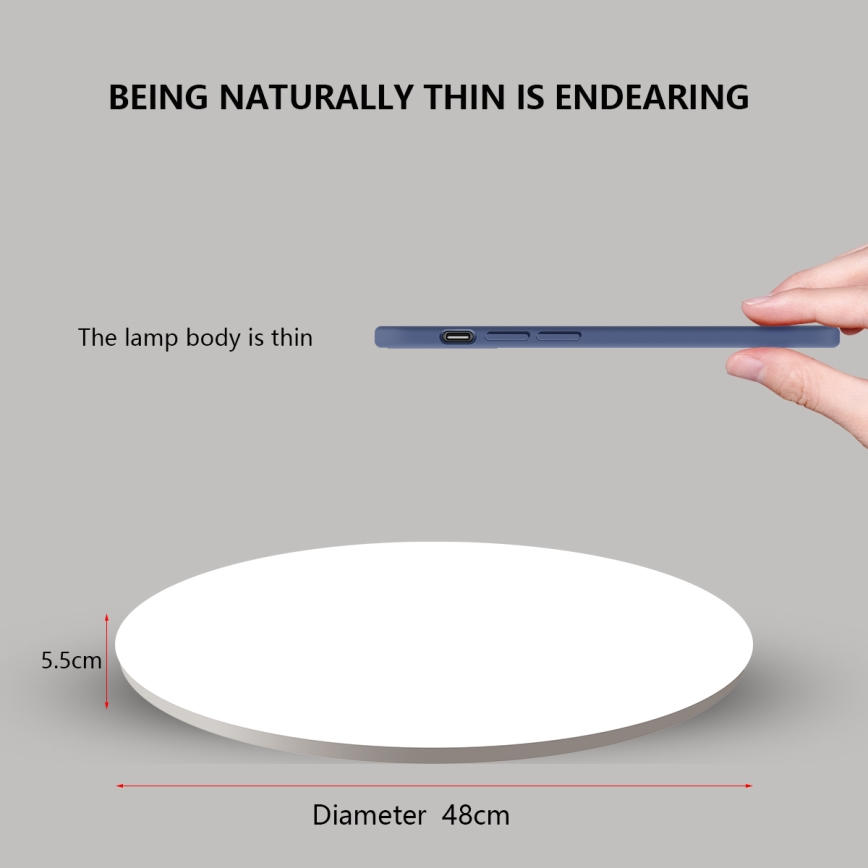 Brilagi - SMART LED prigušivo stropno svjetlo, 36W, 230V, Ø 48 cm, 2700–6500K, Tuya Wi‑Fi + daljinski upravljač