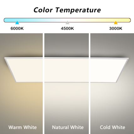 Brilagi - prigušiva LED stropna svjetiljka SLIMFRAME LED/80W/230V 120x60 cm 3000-6000K bijela + daljinski upravljač