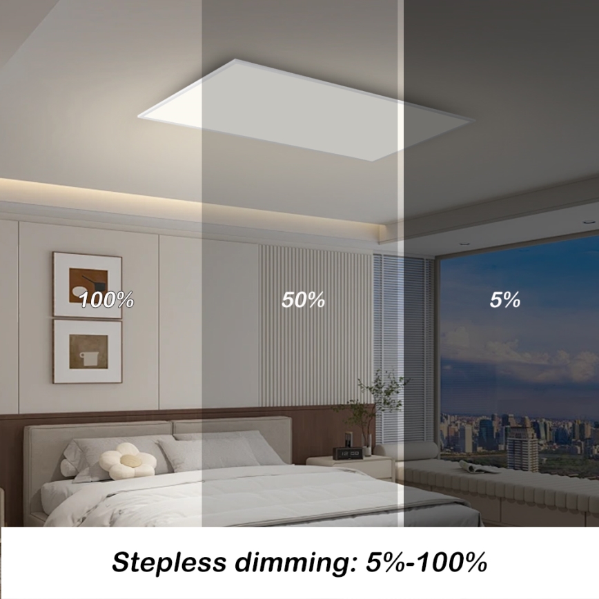 Brilagi - prigušiva LED stropna svjetiljka SLIMFRAME LED/80W/230V 120x60 cm 3000-6000K bijela + daljinski upravljač