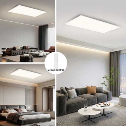 Brilagi - prigušiva LED stropna svjetiljka SLIMFRAME LED/80W/230V 120x60 cm 3000-6000K bijela + daljinski upravljač