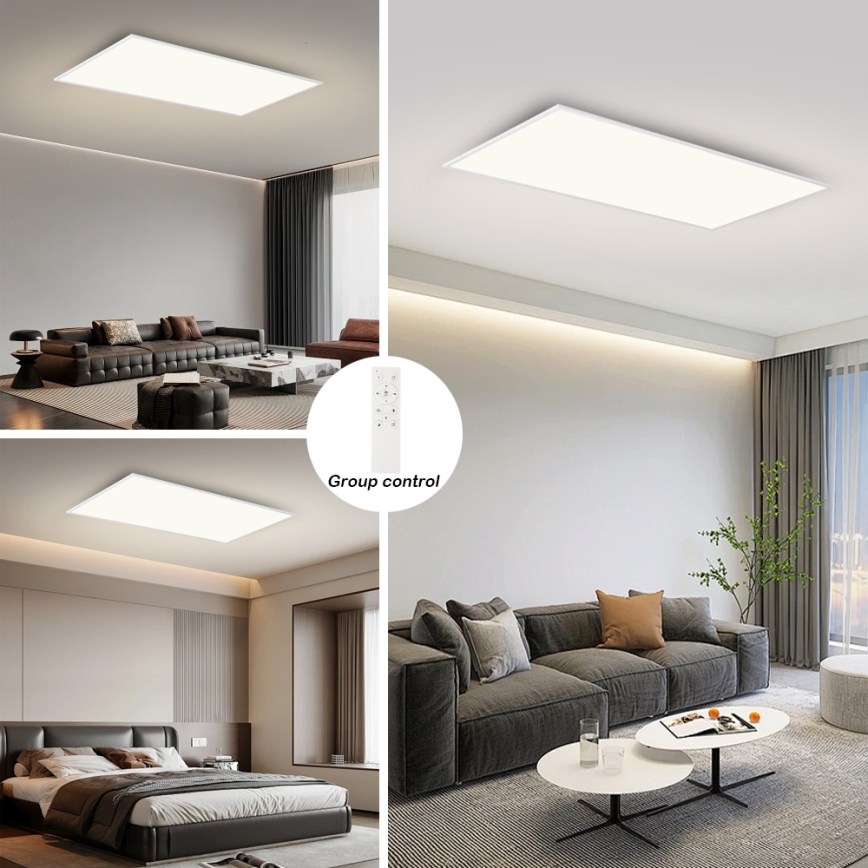 Brilagi - prigušiva LED stropna svjetiljka SLIMFRAME LED/80W/230V 120x60 cm 3000-6000K bijela + daljinski upravljač