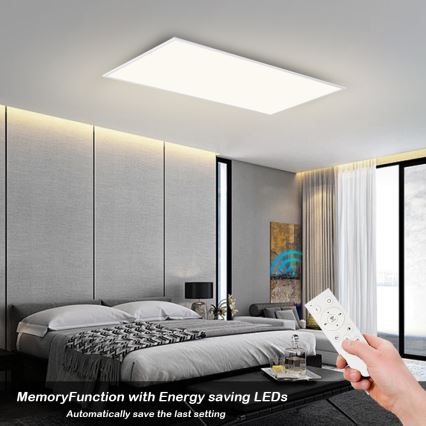 Brilagi - prigušiva LED stropna svjetiljka SLIMFRAME LED/80W/230V 120x60 cm 3000-6000K bijela + daljinski upravljač