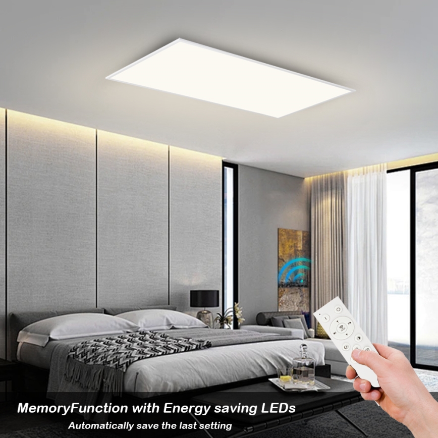 Brilagi - prigušiva LED stropna svjetiljka SLIMFRAME LED/80W/230V 120x60 cm 3000-6000K bijela + daljinski upravljač