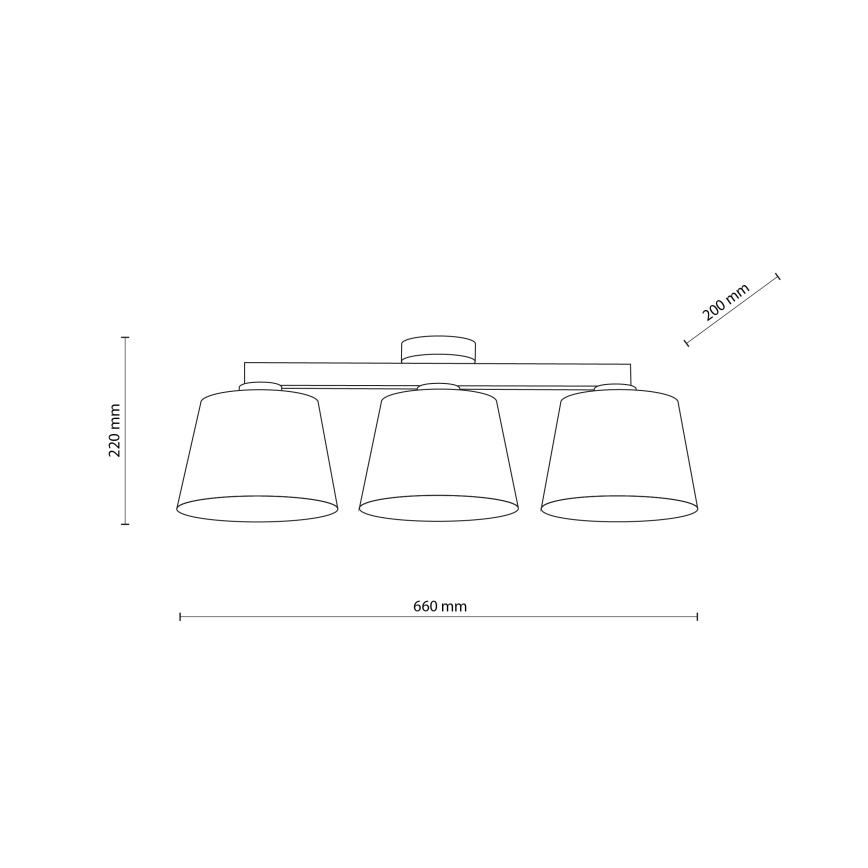 Brilagi - Prislonjen stropni luster LATTE 3xE27/15W/230V bor/bež