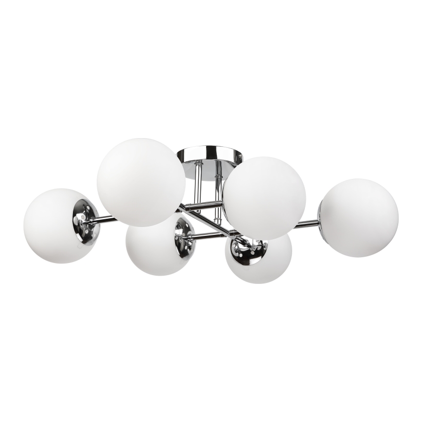 Brilagi - Prislonjen stropni luster MALONY 6xE14/20W/230V sjajni krom