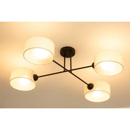 Brilagi - Prislonjen stropni luster VIRGO 4xE14/40W/230V kremasta/crna